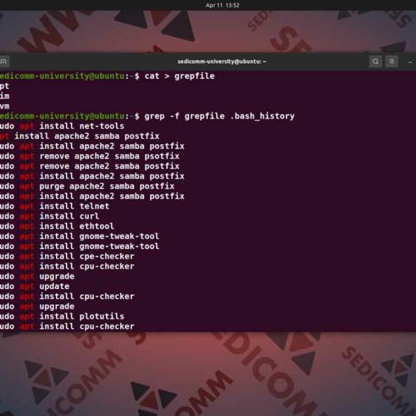 Импорт шаблона из файла для команды grep, операционная система Linux курс лекций Варшава