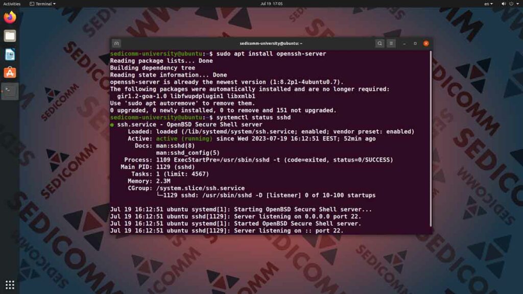 Как установить сервер SSH на Ubuntu, курсы Astra Linux Астана