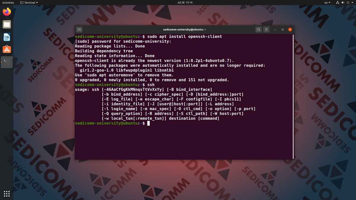 Как установить SSH-клиент на Ubuntu, курсы Astra Linux Ташкент - Сетевая  Академия Cisco, Linux Professional Institute