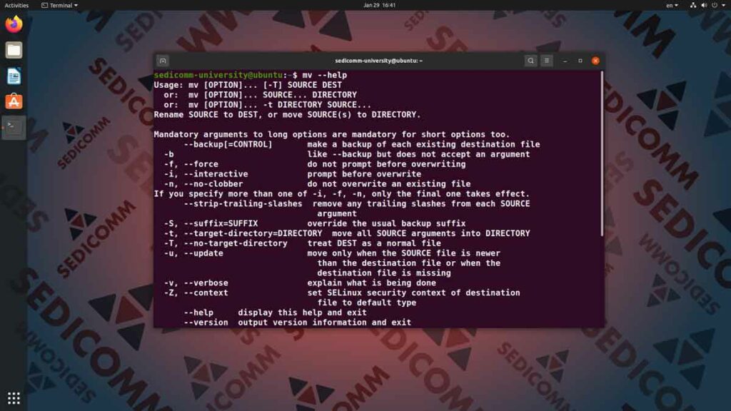 Как переместить файл в Линукс, операционная система Linux курс лекций Ташкент
