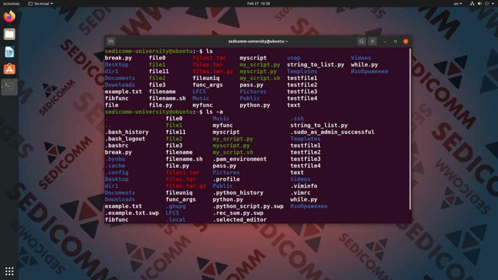 Как скрыть файл или папку в Linux, курс программирование Линукс Рига